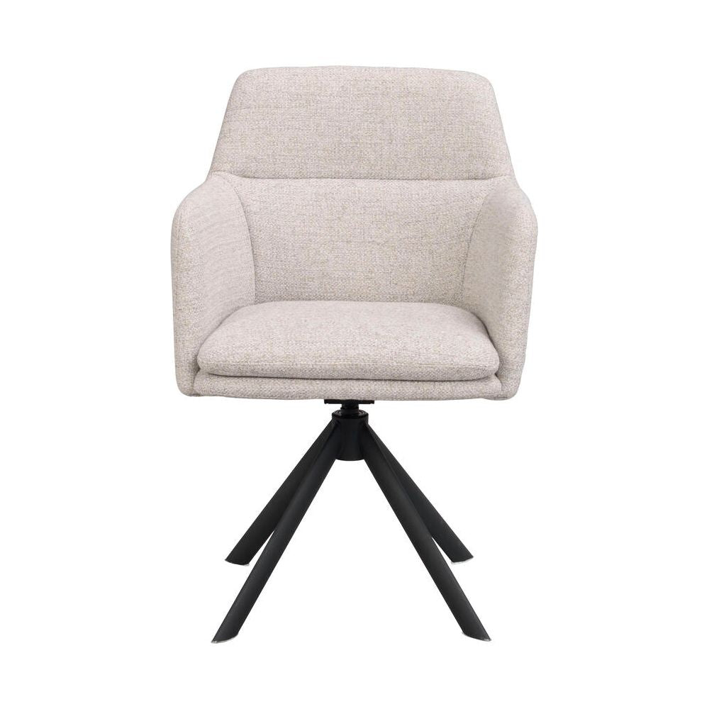 GLADSTONE Essstuhl Hellbeige/Schwarz 56x61x84cm - ZEN ZONE Furniture