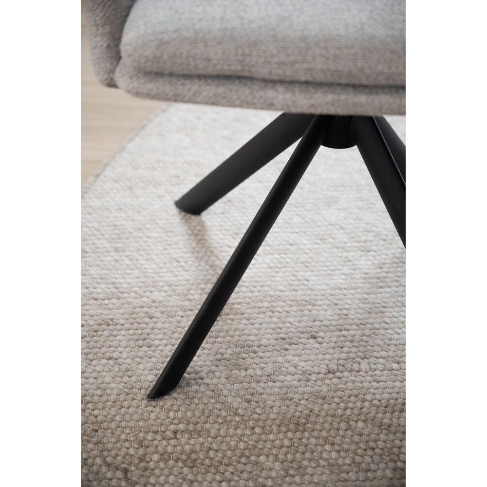 GLADSTONE Essstuhl Hellbeige/Schwarz 56x61x84cm - ZEN ZONE Furniture