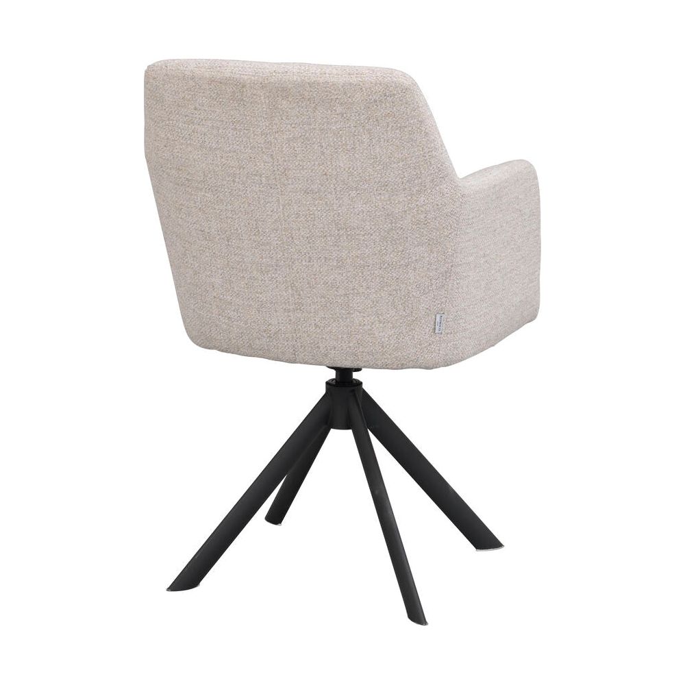 GLADSTONE Essstuhl Hellbeige/Schwarz 56x61x84cm - ZEN ZONE Furniture