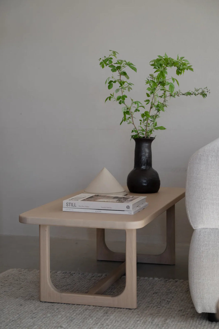 DRISCOLL Couchtisch aus Eiche Weiß pigmentiert 103x50x37cm - ZEN ZONE Furniture