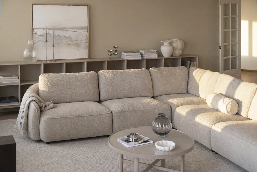 Ecksofa NORRIS, Anna #2 light beige, 309x309x80 cm