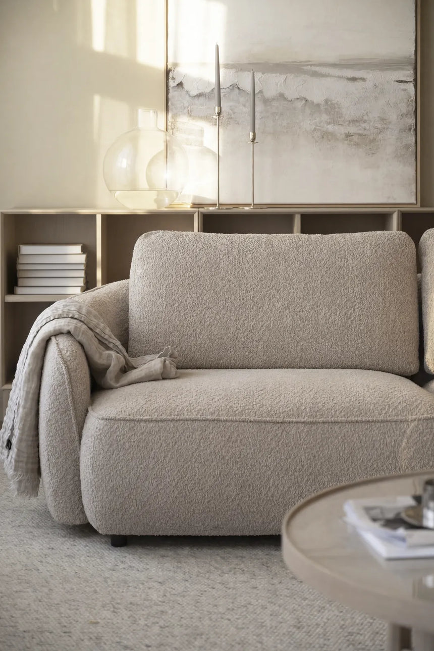 Ecksofa NORRIS, Anna #2 light beige, 309x309x80 cm
