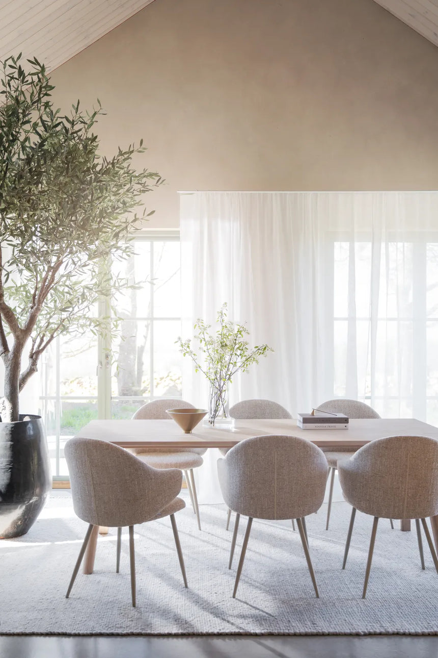 DRAKE Essstuhl Beige 60x58x83cm - ZEN ZONE Furniture