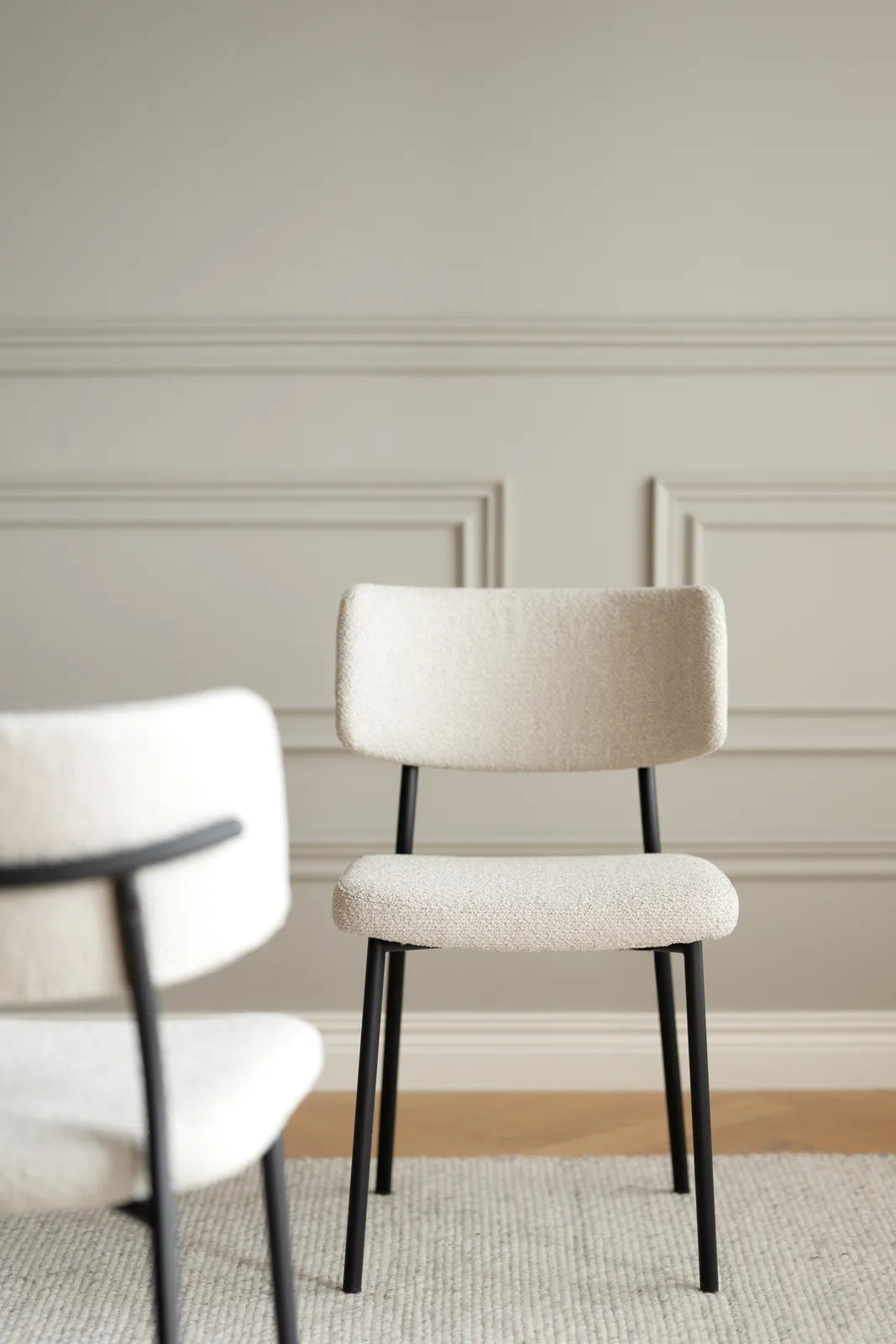 HERBSTER Essstuhl Beige/schwarz 56x50x82cm - ZEN ZONE Furniture