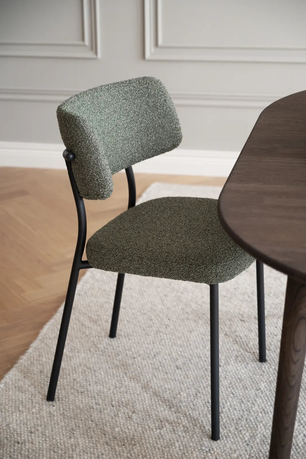 HERBSTER Essstuhl Grün/Schwarz 56x50x82cm - ZEN ZONE Furniture