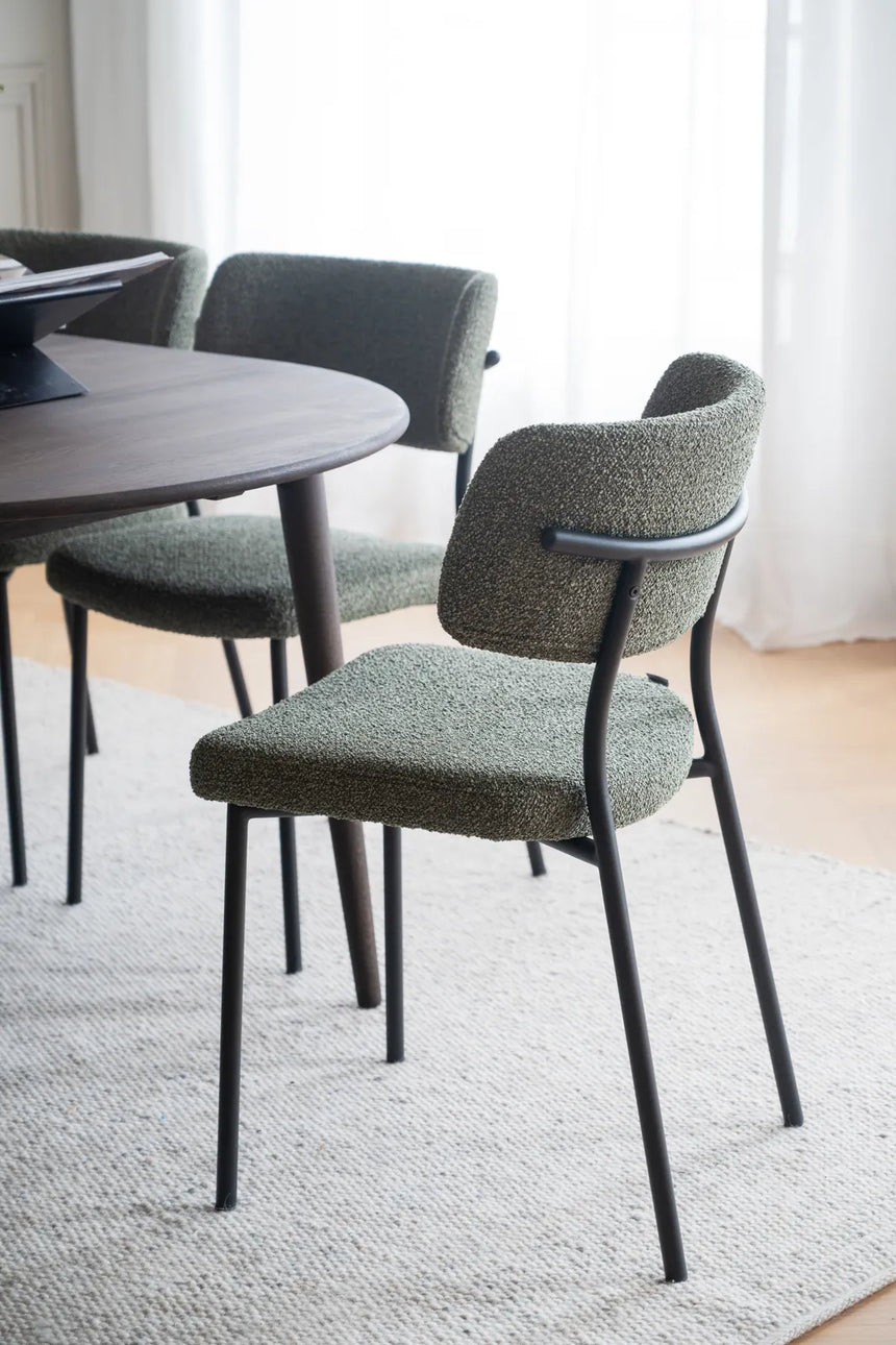 HERBSTER Essstuhl Grün/Schwarz 56x50x82cm - ZEN ZONE Furniture
