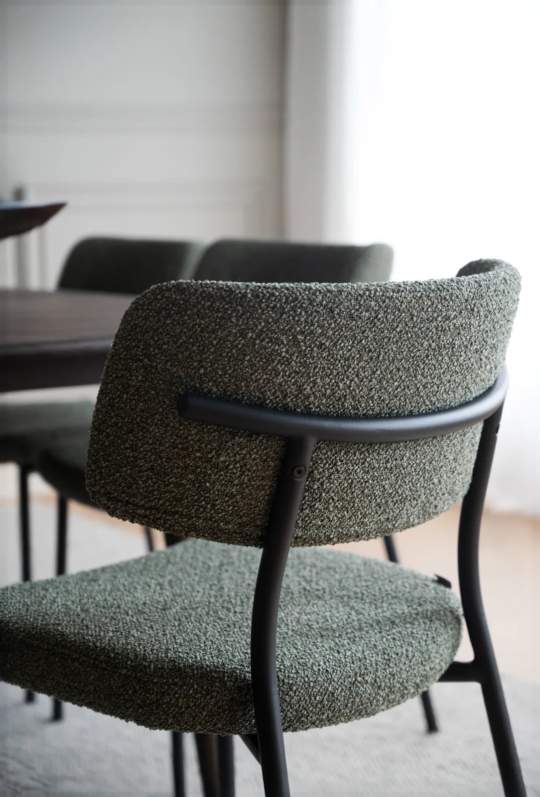 HERBSTER Essstuhl Grün/Schwarz 56x50x82cm - ZEN ZONE Furniture