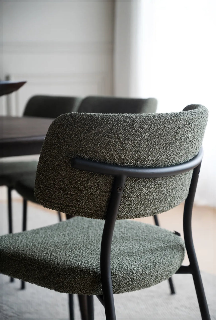 HERBSTER Essstuhl Grün/Schwarz 56x50x82cm - ZEN ZONE Furniture