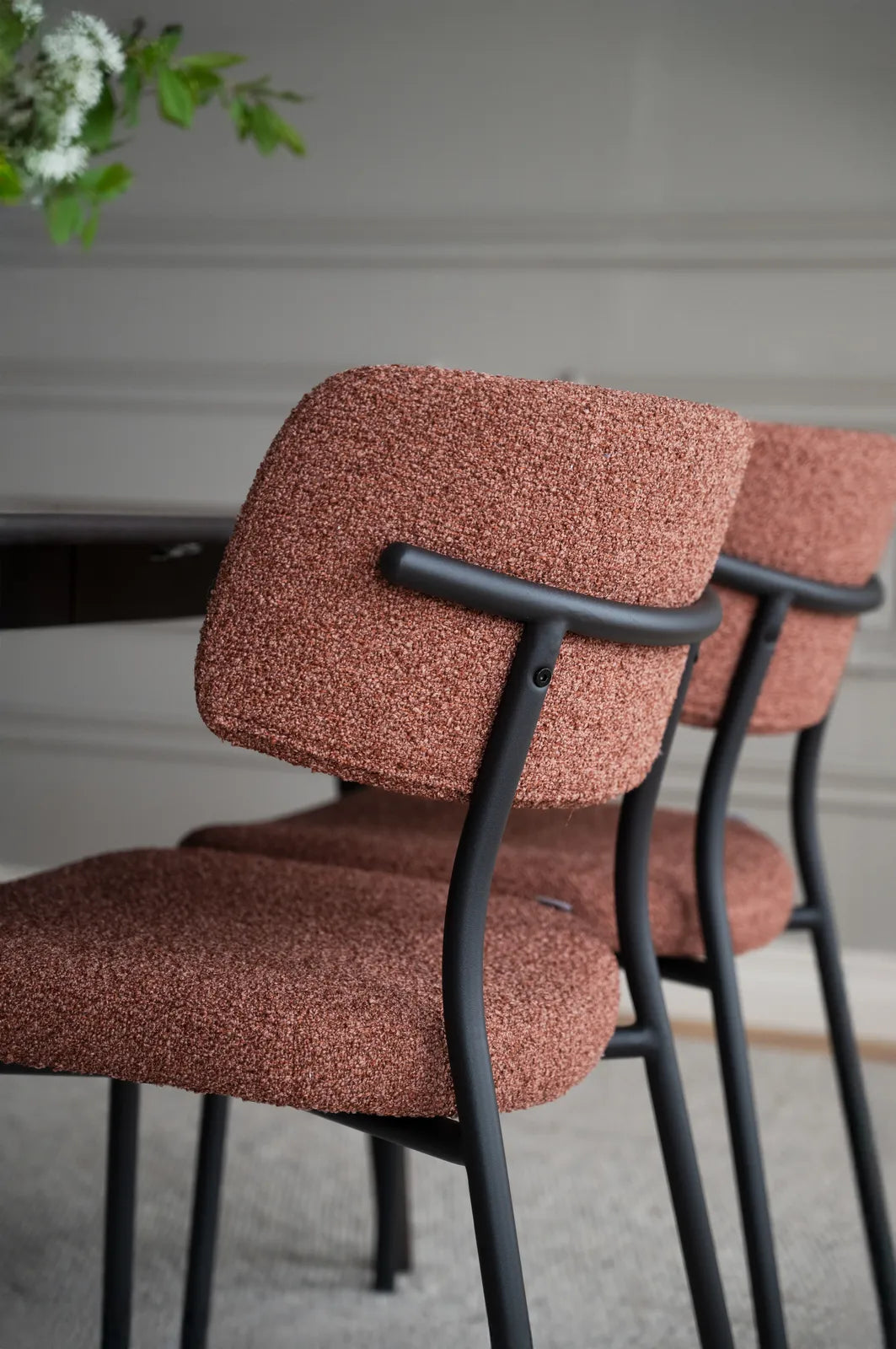 HERBSTER Essstuhl Rot/Schwarz 56x50x82cm - ZEN ZONE Furniture