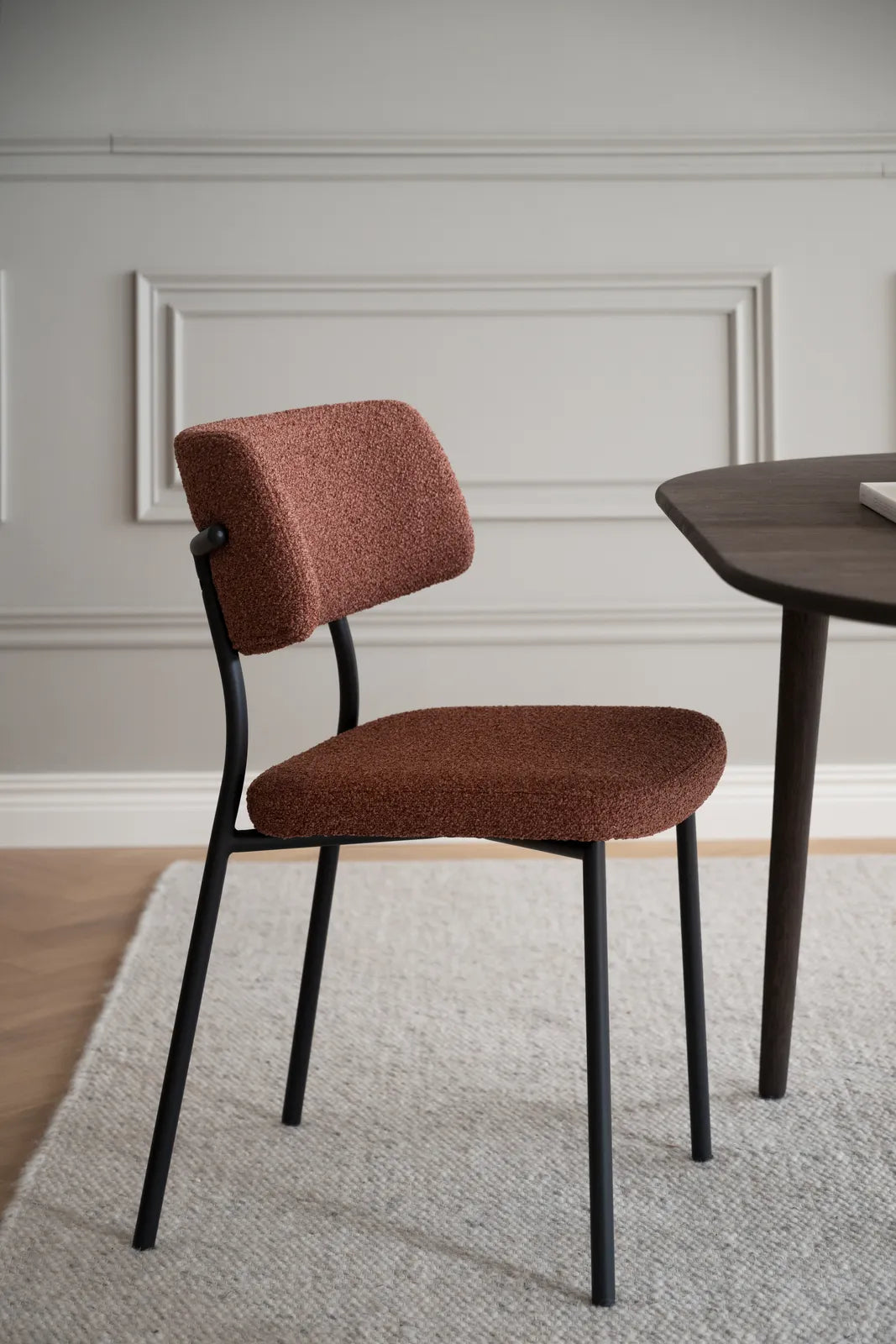 HERBSTER Essstuhl Rot/Schwarz 56x50x82cm - ZEN ZONE Furniture