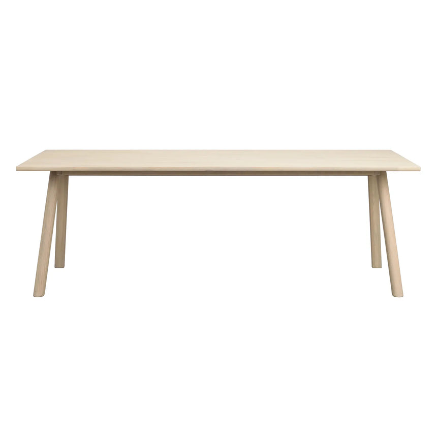 CLAPPERTON Esstisch massive Eiche Weiß pigmentiert 220x95x74cm - ZEN ZONE Furniture