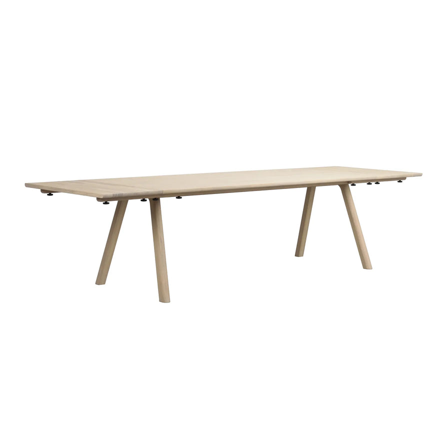 CLAPPERTON Esstisch massive Eiche Weiß pigmentiert 220x95x74cm - ZEN ZONE Furniture
