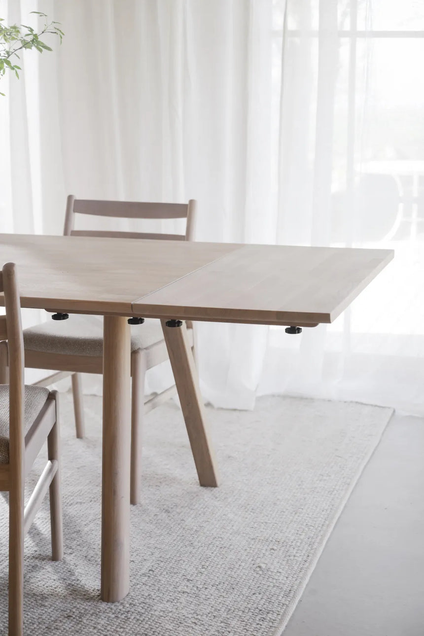 CLAPPERTON Ausziehplatte massive Eiche Weiß pigmentiert 45x95cm - ZEN ZONE Furniture