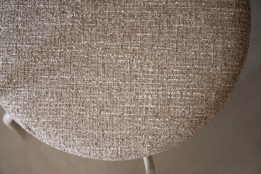 MERRICK Essstuhl Dunkelbeige/Weiß pigmentiert/Beige 60x62x81cm - ZEN ZONE Furniture