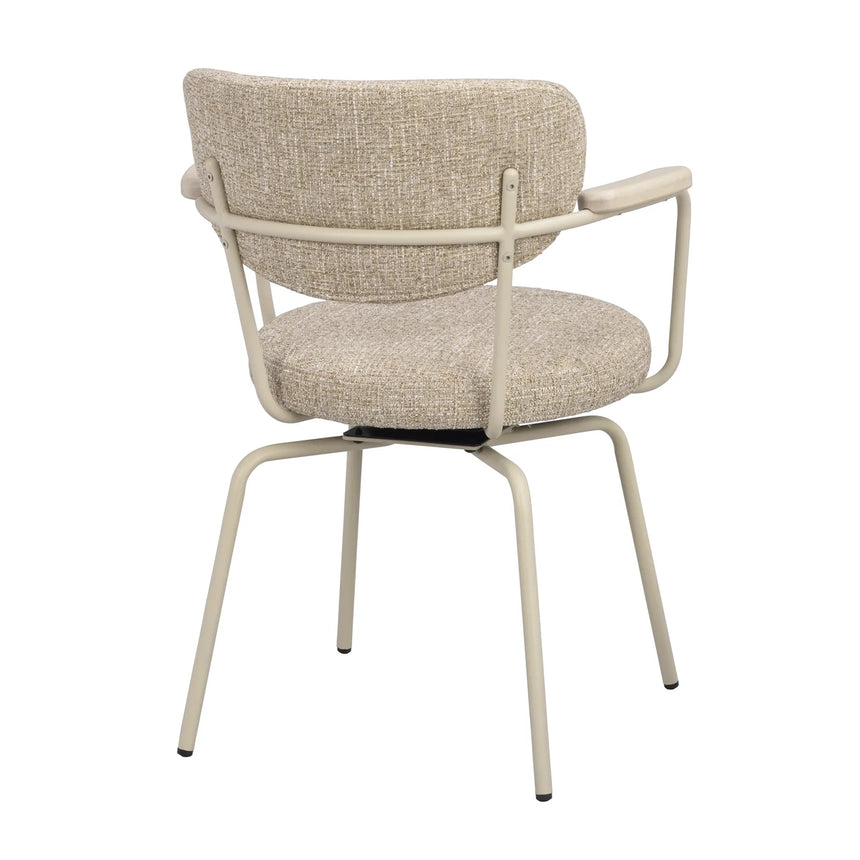 MERRICK Essstuhl Dunkelbeige/Beige 60x62x81cm - ZEN ZONE Furniture