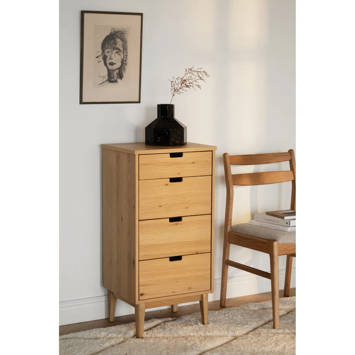 GARRISON Kommode aus massiver Eiche, 45x38x92 cm - ZEN ZONE Furniture