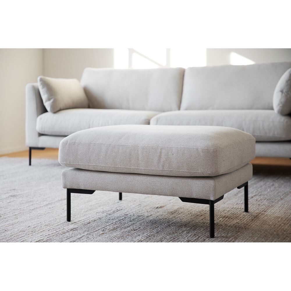 CORWIN 3-Sitzer-Sofa Hellbeige/Schwarz 238x98x83cm - ZEN ZONE Furniture