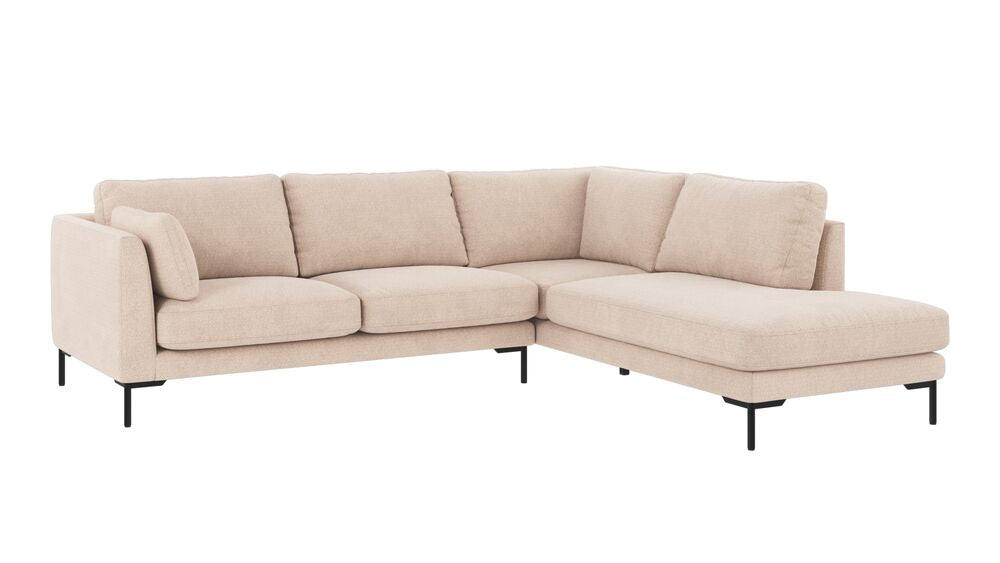 CORWIN 5-Sitzer Ecksofa Rechts Rita #1 hellbeige 266x226x83cm - ZEN ZONE Furniture
