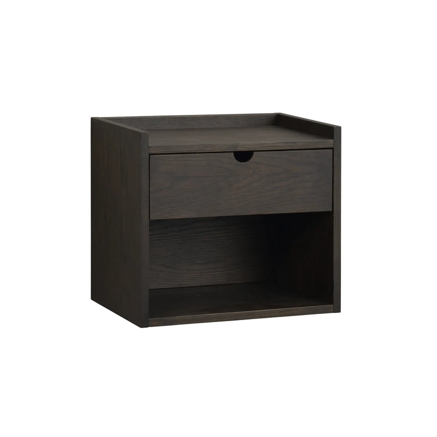 HILLMOND Nachttisch aus Eichenfurnier in Braun, 40x27x36 cm - ZEN ZONE Furniture