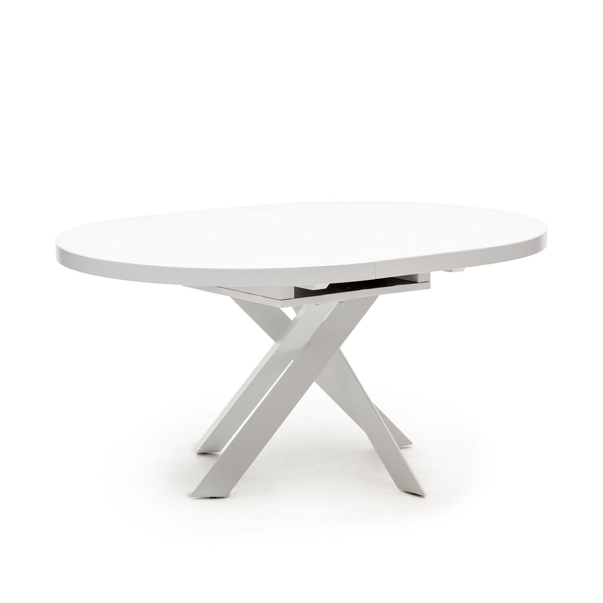 Vashti Ausziehtisch Weiss Ø 120 x 120 oder 160 cm - ZEN ZONE Furniture
