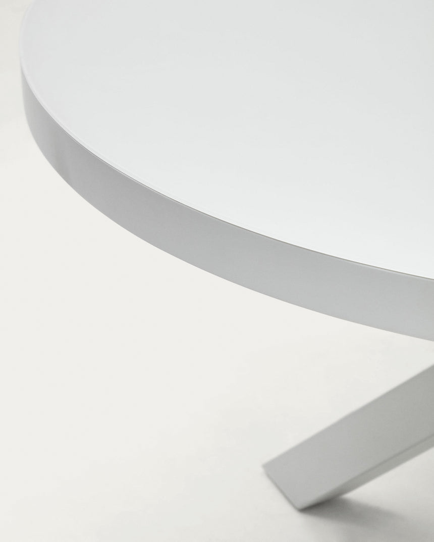Vashti Ausziehtisch Weiss Ø 120 x 120 oder 160 cm - ZEN ZONE Furniture
