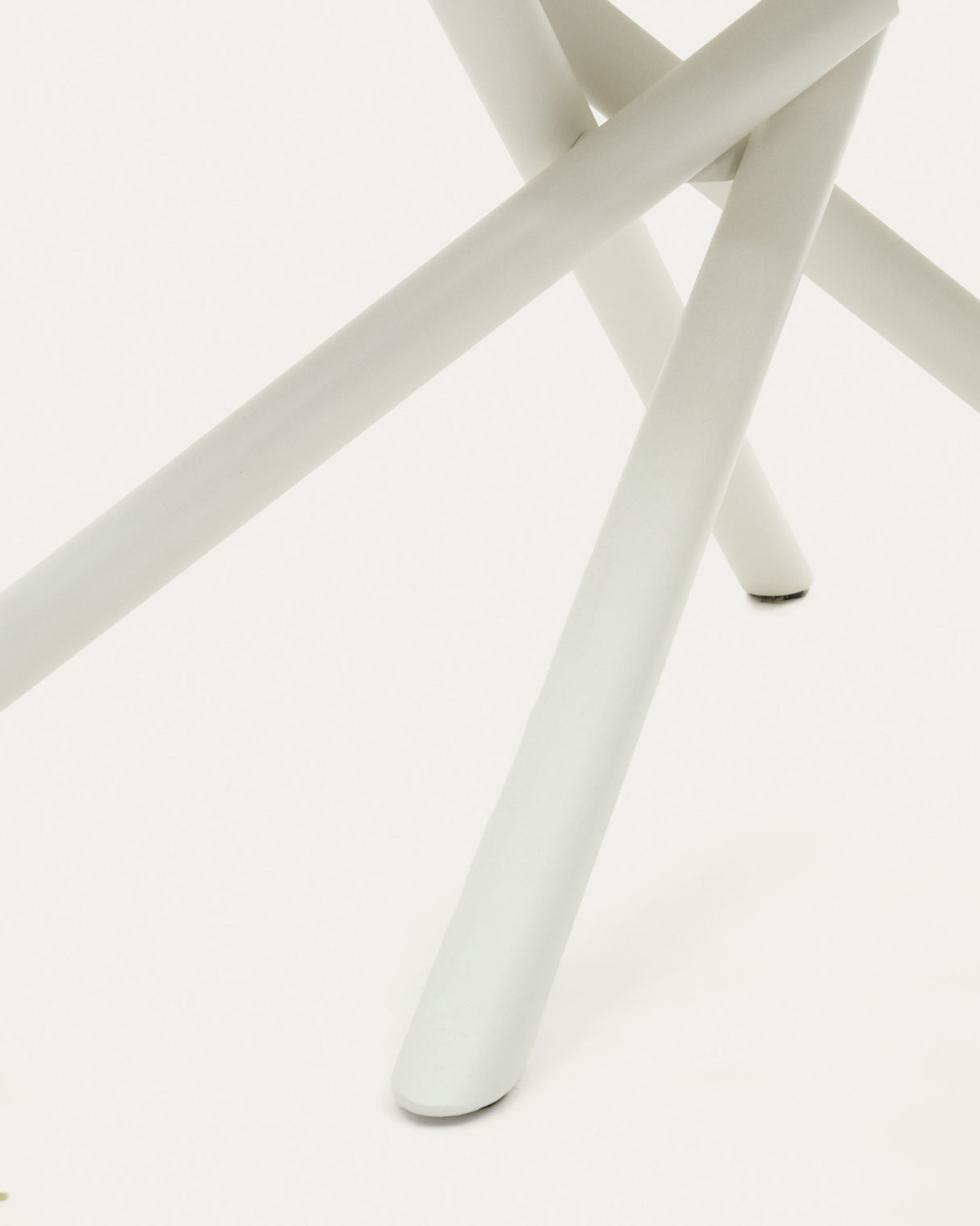 Yodalia Ausziehtisch aus getempertem Glas und Stahlbeine mit weißem Finish 130(190)x100 cm - ZEN ZONE Furniture