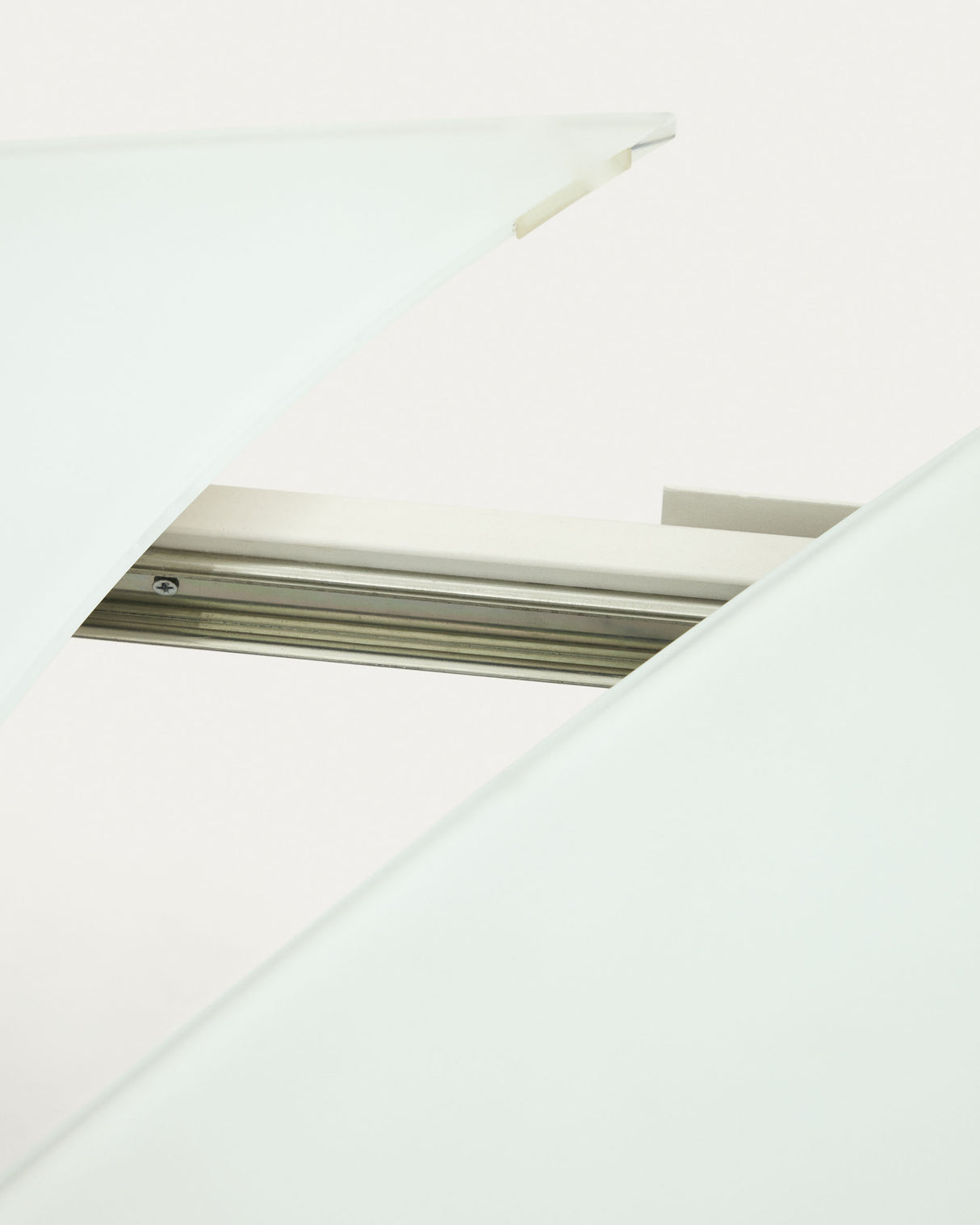 Yodalia Ausziehtisch aus getempertem Glas und Stahlbeine mit weißem Finish 130(190)x100 cm - ZEN ZONE Furniture