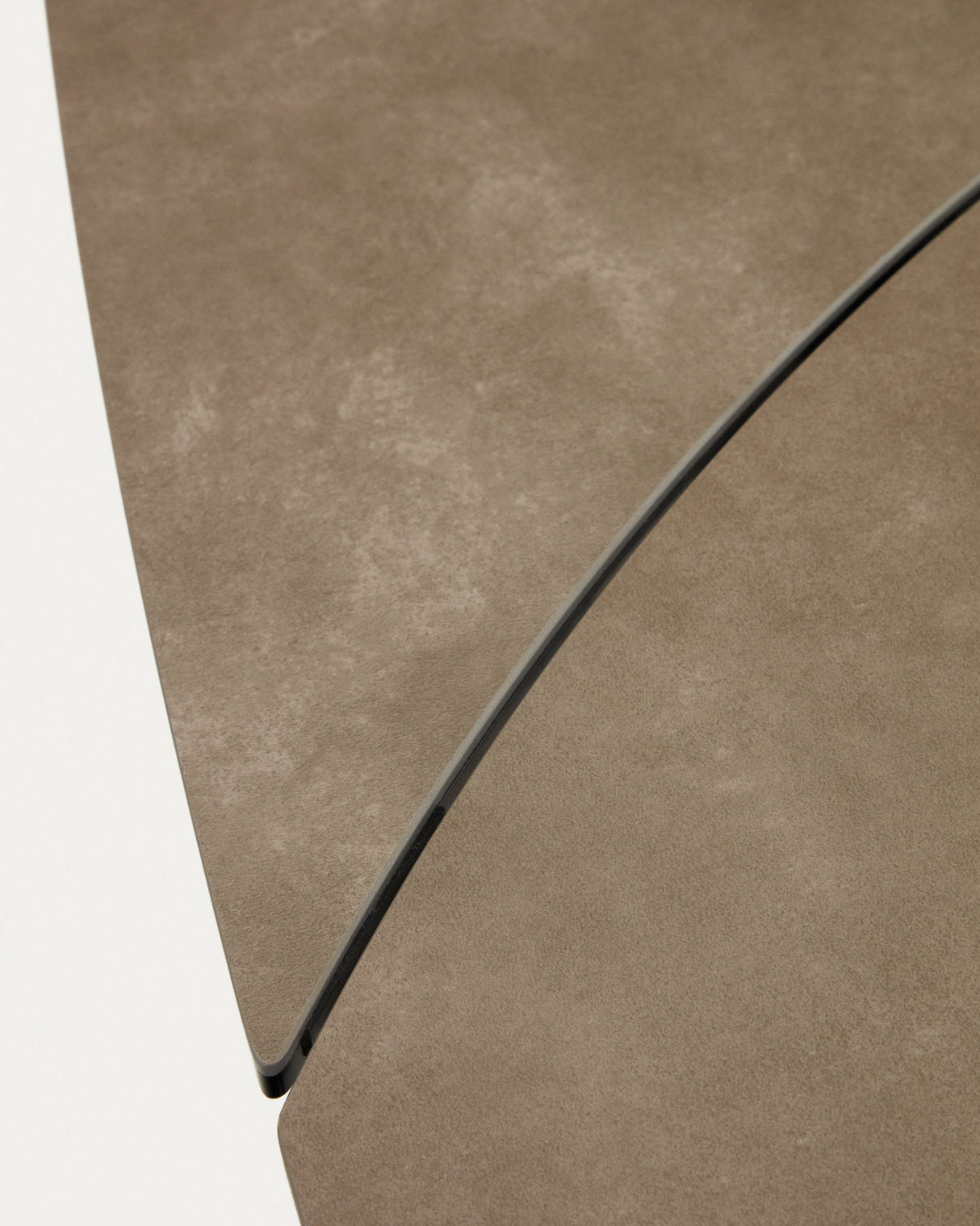 Yodalia Ausziehtisch mit Feinsteinzeugplatte und Stahlbeine braun 130(190)x100 cm - ZEN ZONE Furniture