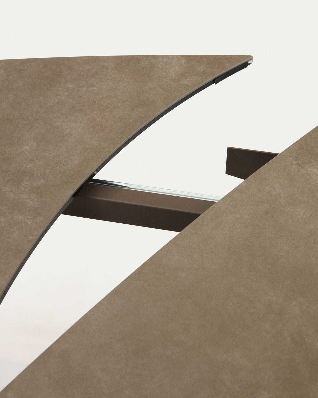 Yodalia Ausziehtisch mit Feinsteinzeugplatte und Stahlbeine braun 130(190)x100 cm - ZEN ZONE Furniture