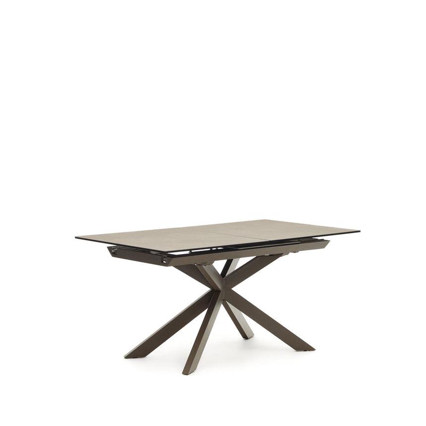 Atminda Ausziehtisch Braun 160 (210) x 90 cm Feinsteinzeugplatte - ZEN ZONE Furniture