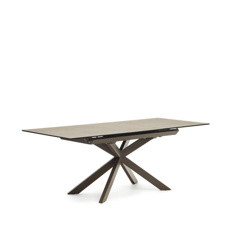 Atminda Ausziehtisch Braun 160 (210) x 90 cm Feinsteinzeugplatte - ZEN ZONE Furniture