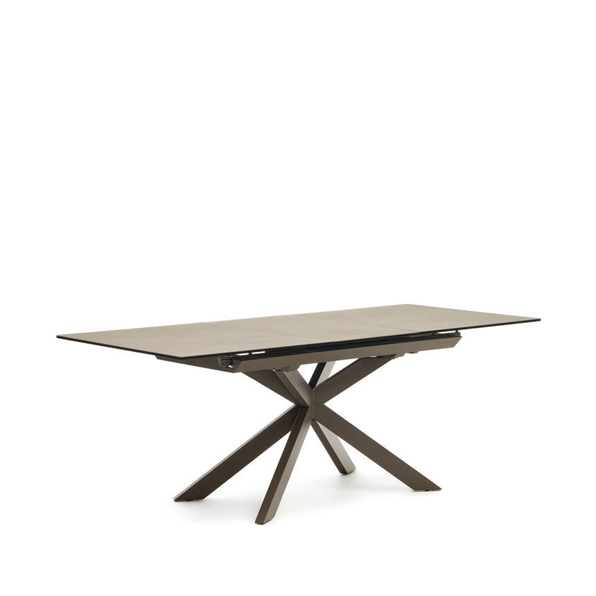 Atminda Ausziehtisch Braun 160 (210) x 90 cm Feinsteinzeugplatte - ZEN ZONE Furniture