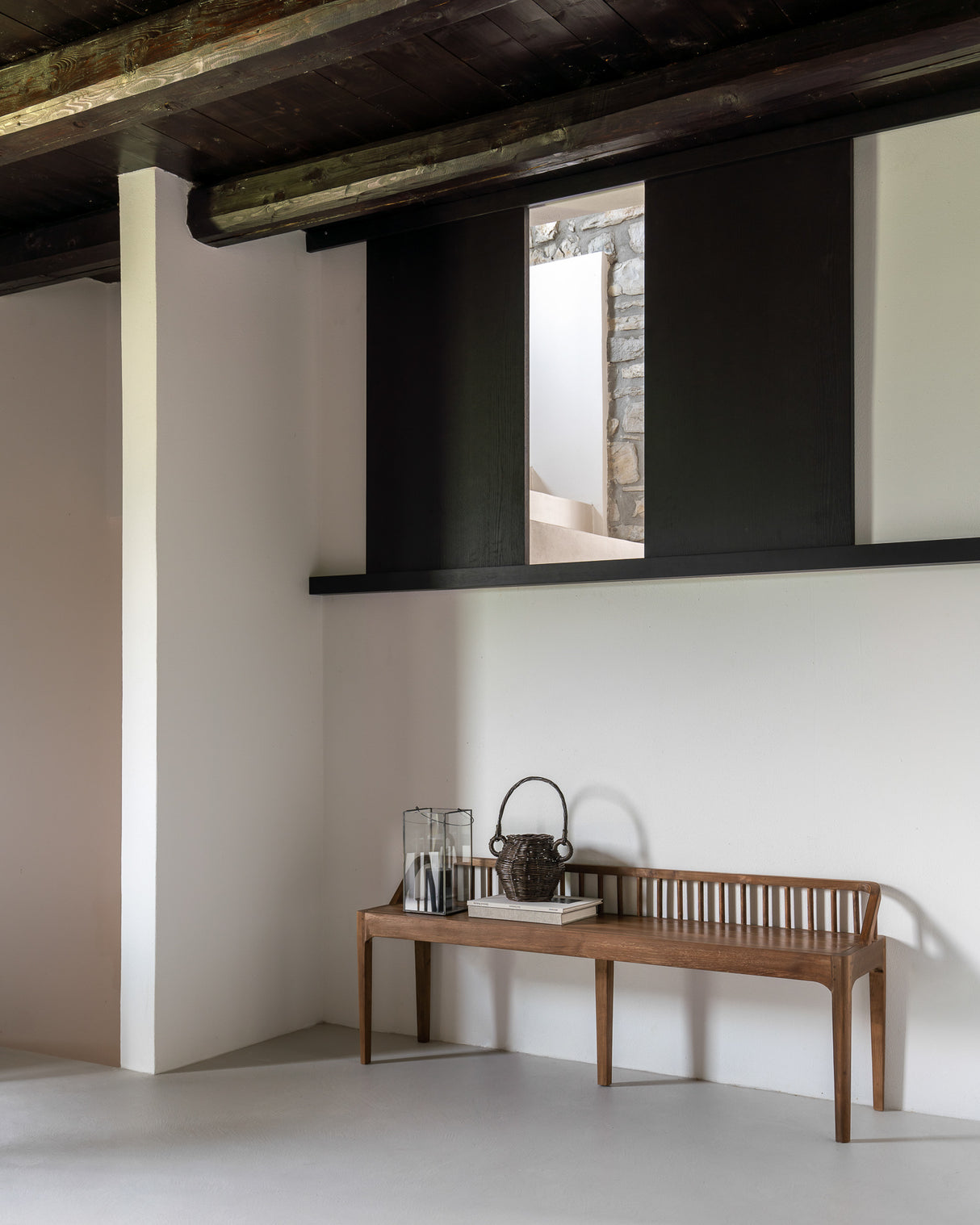 Spindle Sitzbank - recyceltes Teak - 150 x 35 x 60 cm - ZEN ZONE Furniture