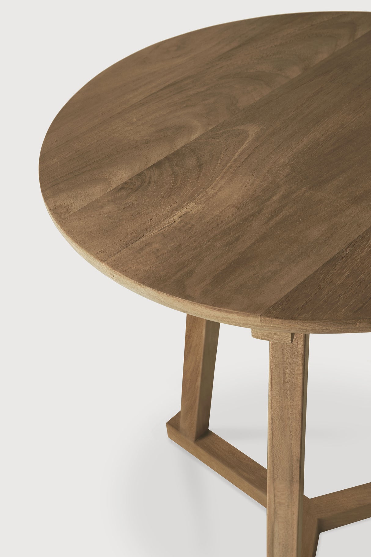 Tripod Beistelltisch - Teak - rund - 46 x 46 x 56 cm - ZEN ZONE Furniture