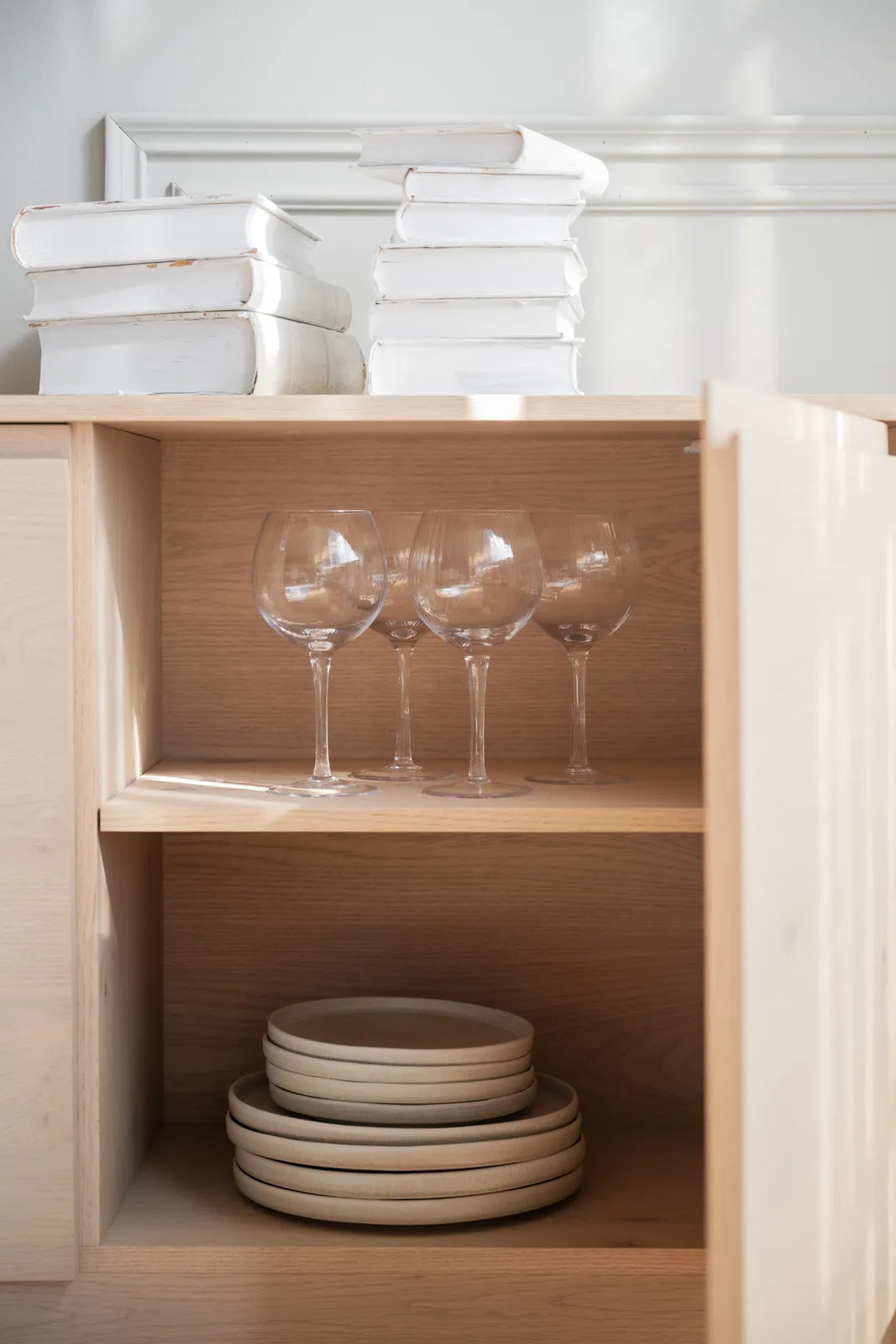 MELSTONE Sideboard aus Eiche Weiß pigmentiert 40x180x70cm - ZEN ZONE Furniture