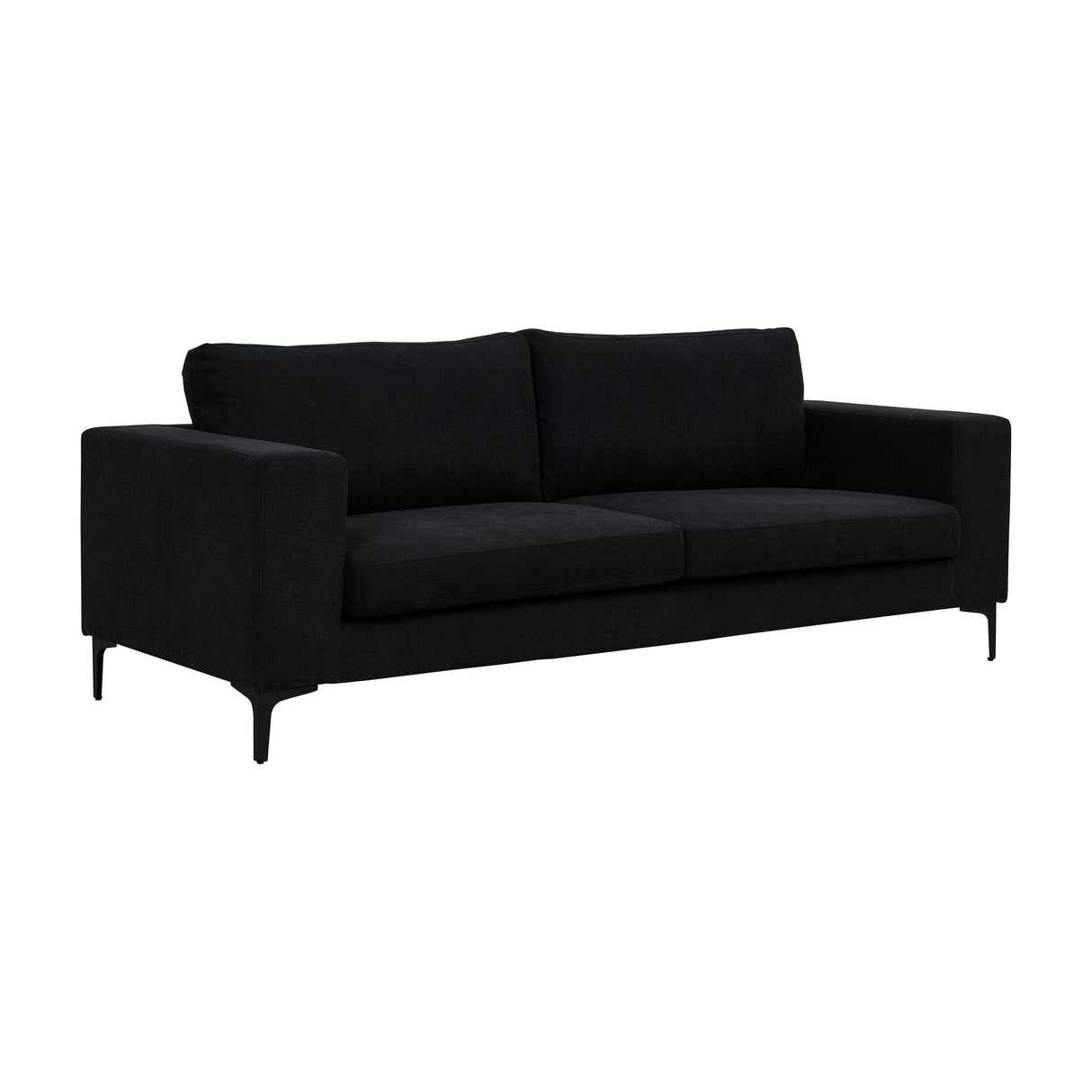 Bolero Sofa - 3-Sitzer - Schwarzer Stoff - Schwarze Beine - ZEN ZONE Furniture