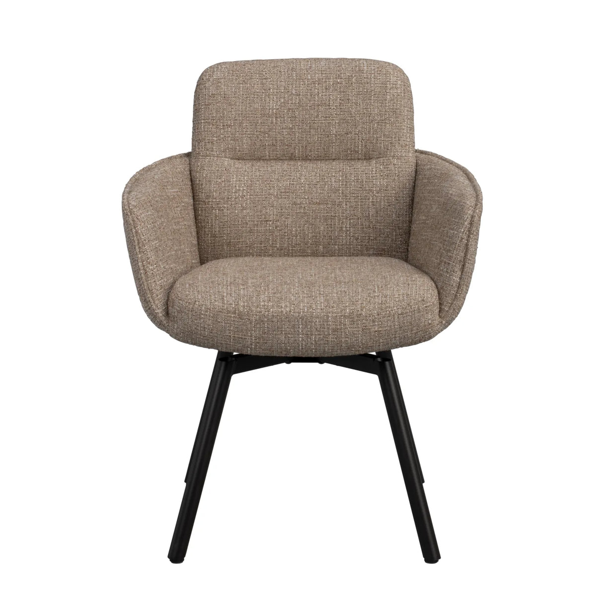 ROSWELL Essstuhl mit Armlehnen, aus Metall und Stoff - ZEN ZONE Furniture