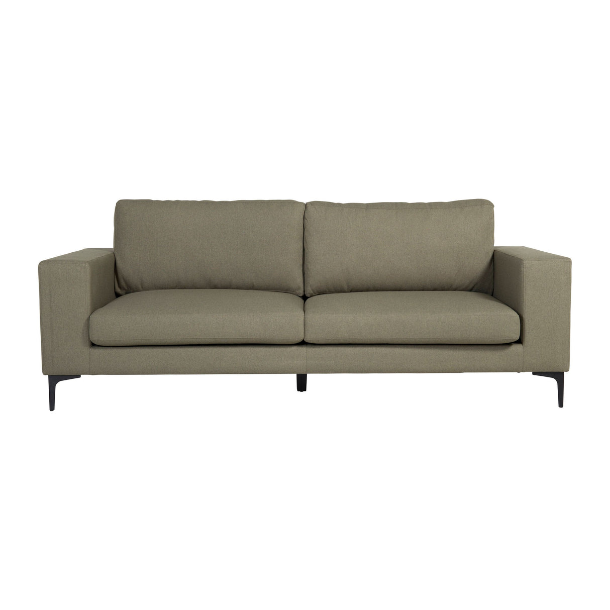 Bolero Sofa - 3-Sitzer - staubgrüner Stoff - schwarze Beine - ZEN ZONE Furniture