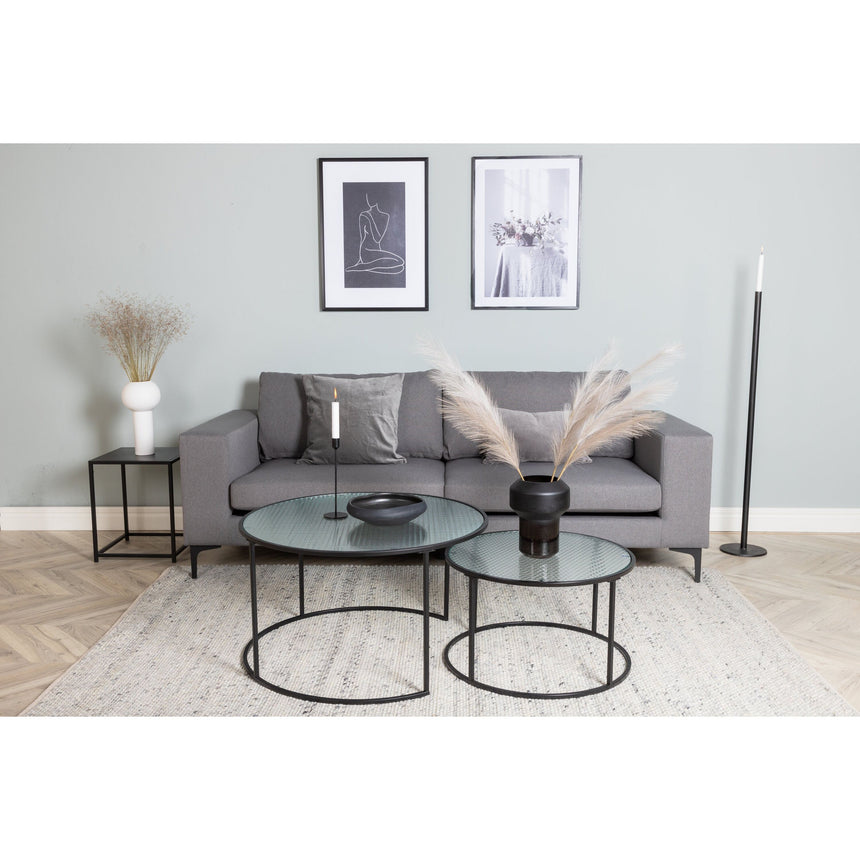 Bolero Sofa - 3-Sitzer - Grauer Stoff - Schwarze Beine - ZEN ZONE Furniture