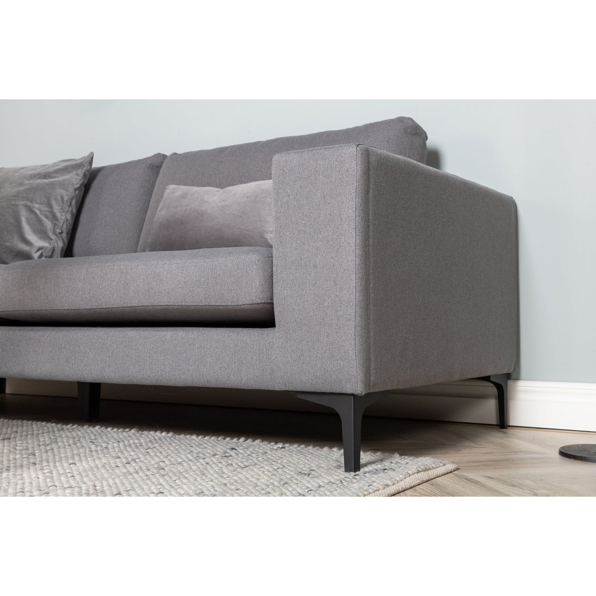 Bolero Sofa - 3-Sitzer - Grauer Stoff - Schwarze Beine - ZEN ZONE Furniture