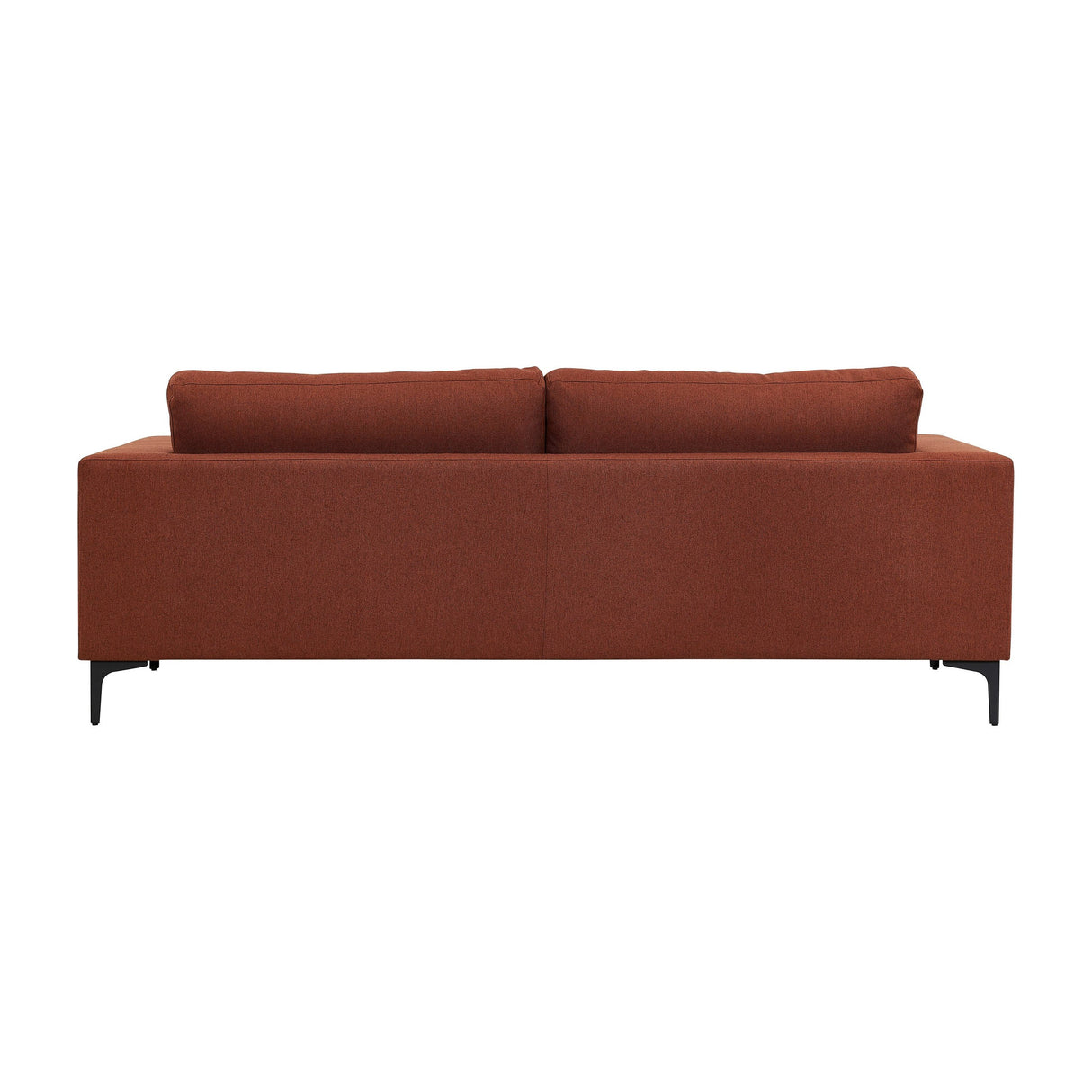 Bolero 3-Sitzer Sofa - rostroter Stoff - schwarze Beine - ZEN ZONE Furniture