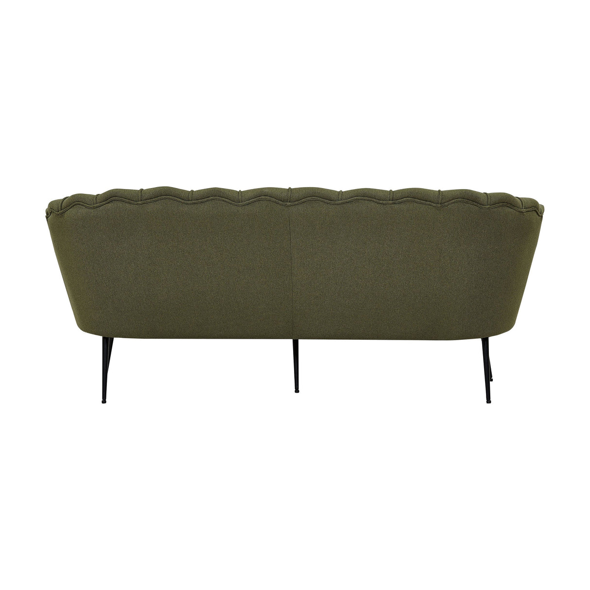 Calais 3-Sitzer Sofa - staubgrüner Stoff - schwarze Beine - ZEN ZONE Furniture