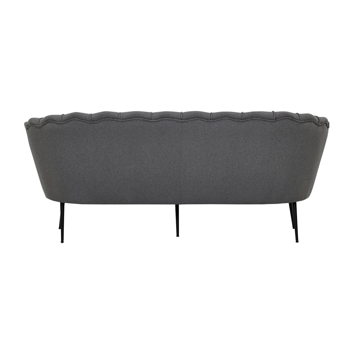 Calais 3-Sitzer Sofa - Grauer Stoff - Schwarze Beine - ZEN ZONE Furniture