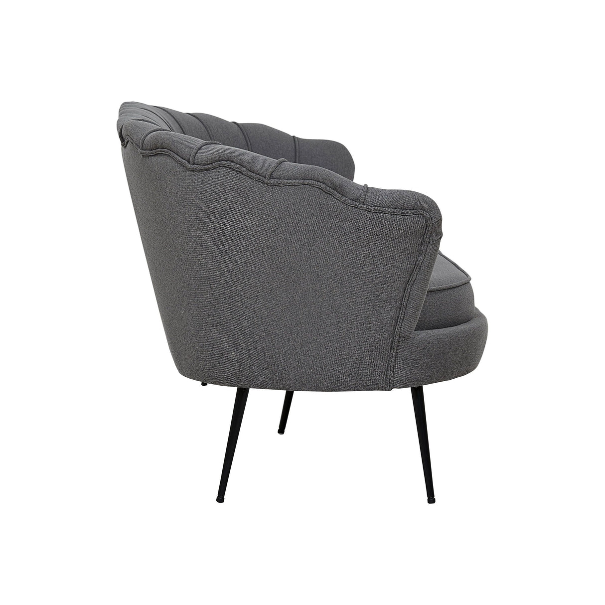 Calais 3-Sitzer Sofa - Grauer Stoff - Schwarze Beine - ZEN ZONE Furniture