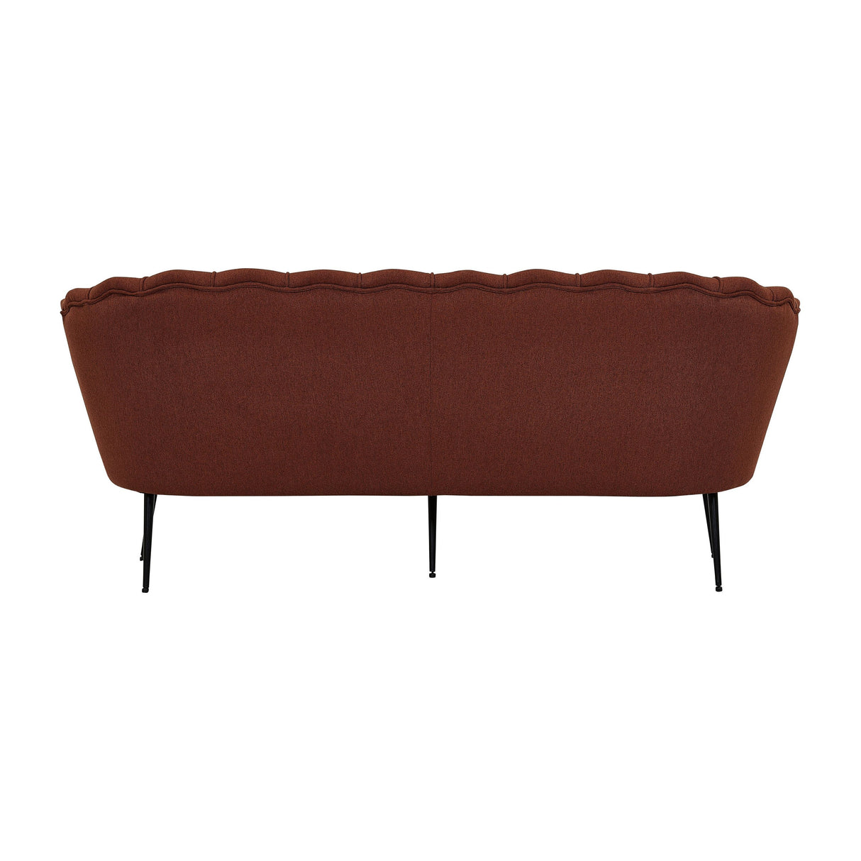 Calais 3-Sitzer Sofa - rostroter Stoff - schwarze Beine - ZEN ZONE Furniture