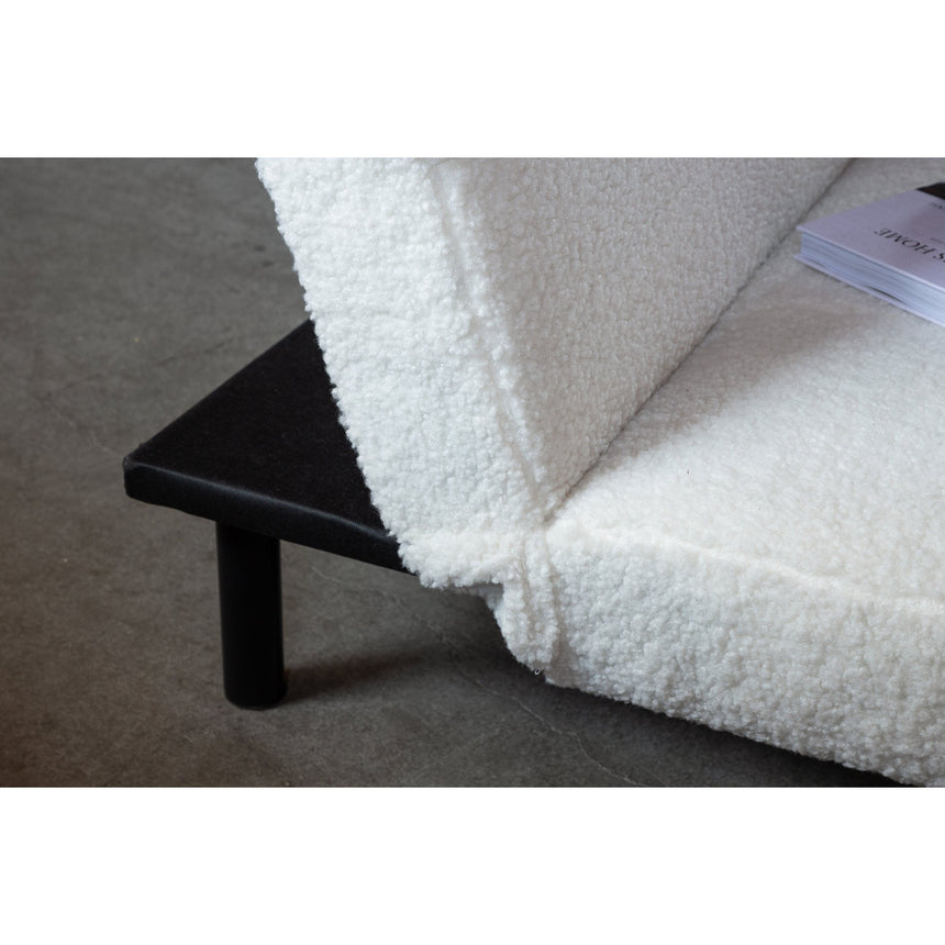 Bodil Sofabett - Schwarz / weiß Teddy - ZEN ZONE Furniture