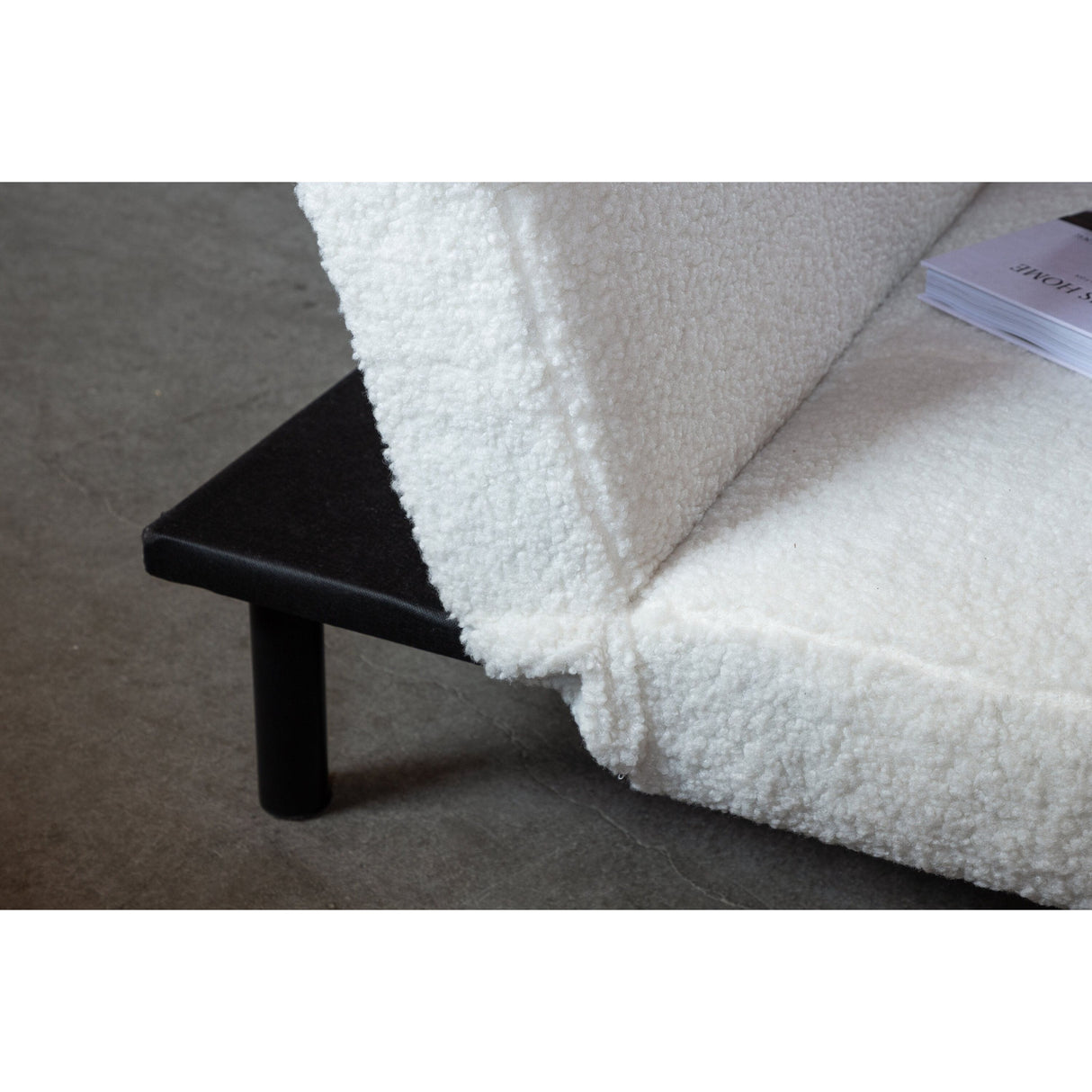 Bodil Sofabett - Schwarz / weiß Teddy - ZEN ZONE Furniture