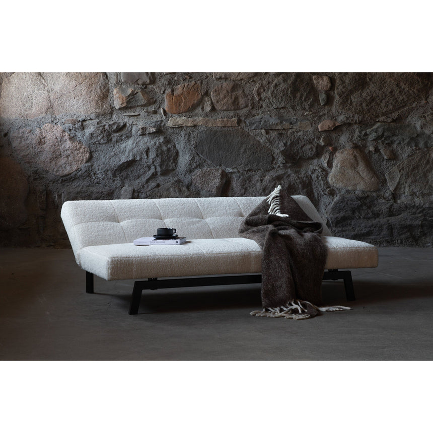 Bodil Sofabett - Schwarz / weiß Teddy - ZEN ZONE Furniture
