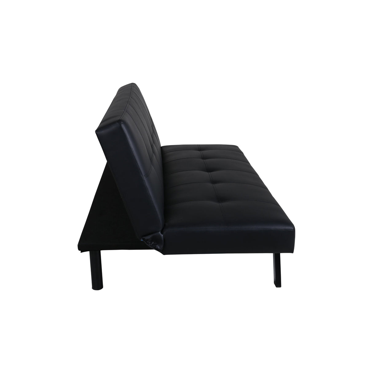 Bodil Sofabett - Schwarz / Schwarz PU - ZEN ZONE Furniture