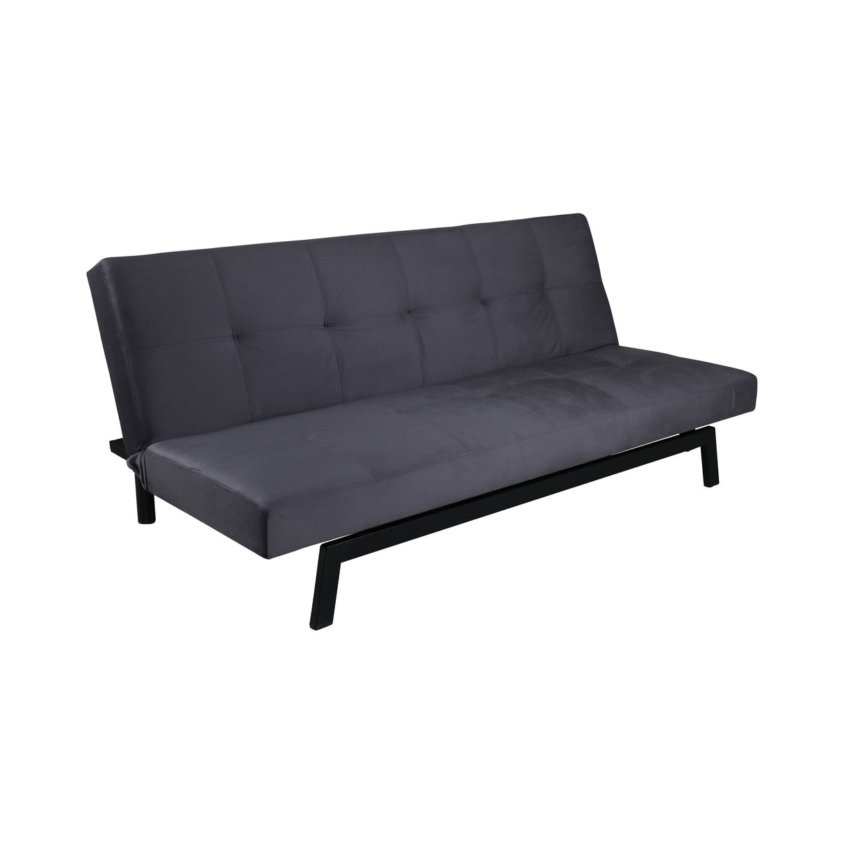 Bodil Sofabett - Schwarz / Dunkelgrauer Samt - ZEN ZONE Furniture